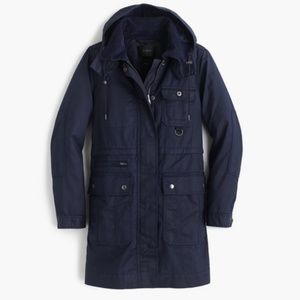 J.Crew long downtown field jacket XXS blue